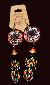 Pendleton whiskey bottle top beaded earrings