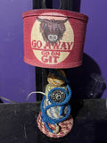 Highlander cow lariat rope lamp