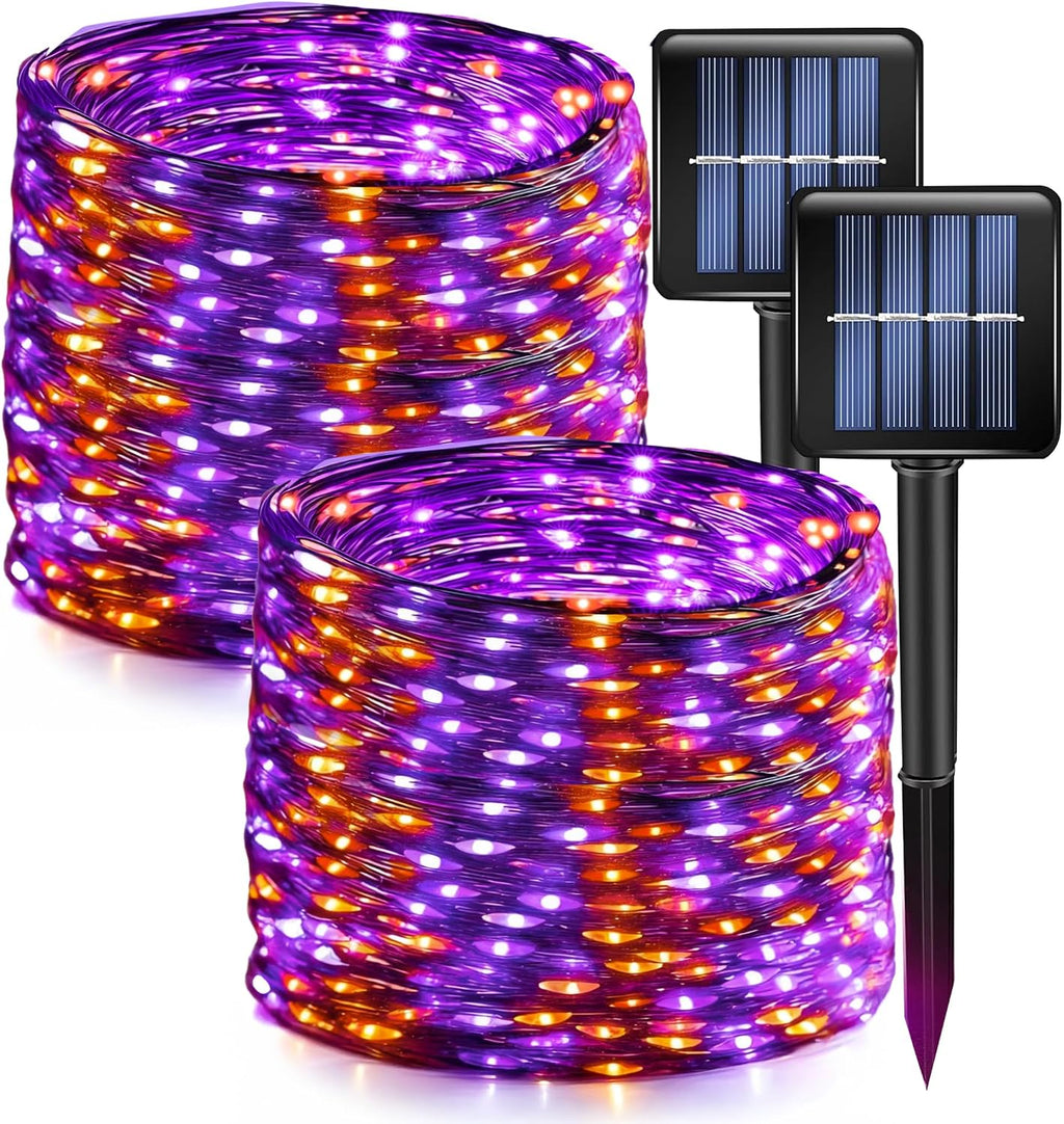 2-Pack 80FT Solar Fairy String Lights with 240 LEDs